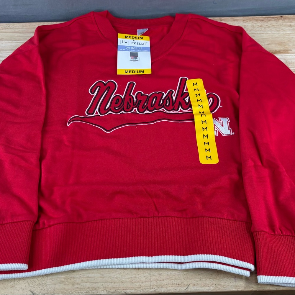 Liv Causal Women’s Nebraska Cornhuskers NCAA Sweatshirt, Med & Small - Brand New